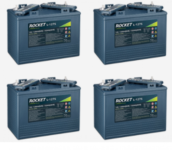 1 Satz Batterien Sebang L1275 12 Volt ( 4 Stück) - Alternativ zur Trojan T-1275